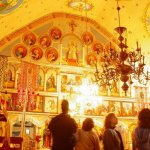 Interiér pravoslavného kostelíka